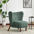 Modern Upholstered Armless Accent Chair with Plush Seating and Solid Wood Frame