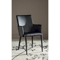 Mid - Century Dining Modern White Arm Chair - 23.6 W x 21.6 L x 35.5 H - 24Wx22Dx36H