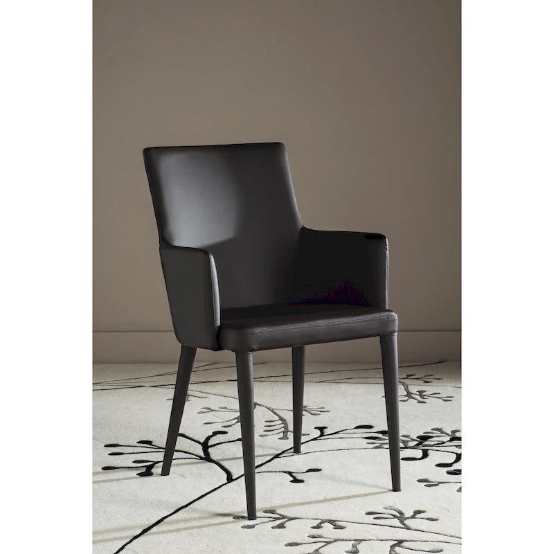Mid - Century Dining Modern White Arm Chair - 23.6 W x 21.6 L x 35.5 H - 24Wx22Dx36H