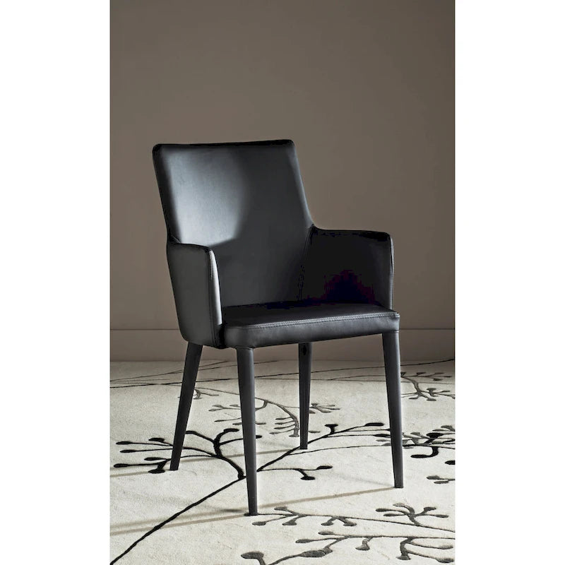 Mid - Century Dining Modern White Arm Chair - 23.6 W x 21.6 L x 35.5 H - 24Wx22Dx36H