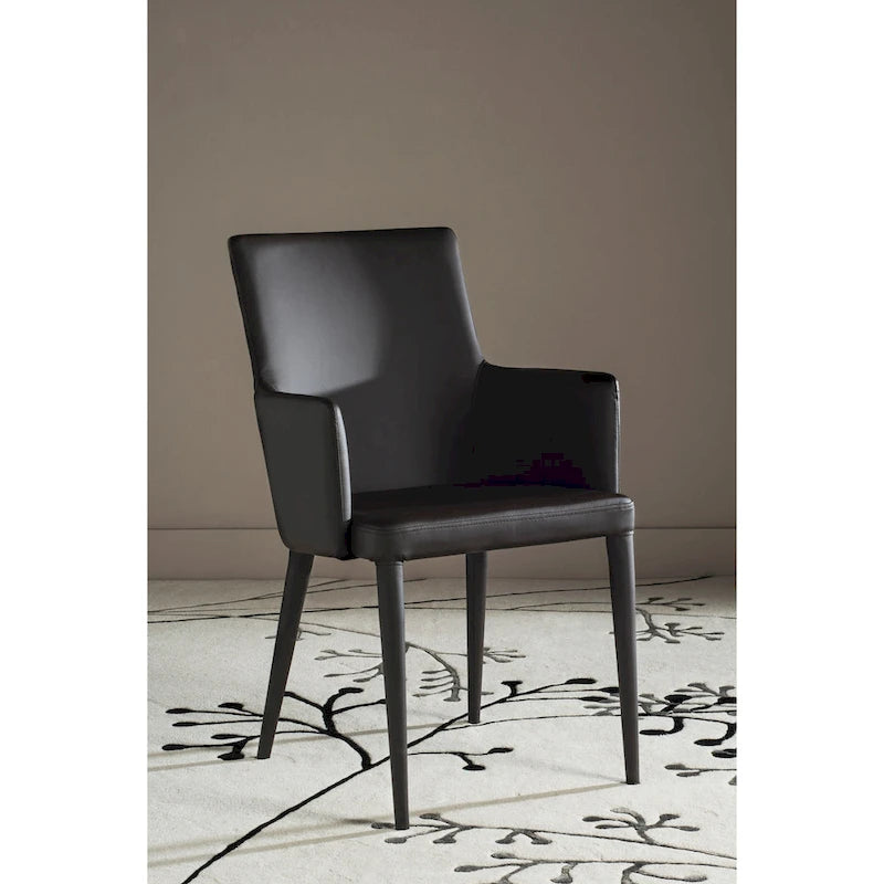 Mid - Century Dining Modern White Arm Chair - 23.6 W x 21.6 L x 35.5 H - 24Wx22Dx36H