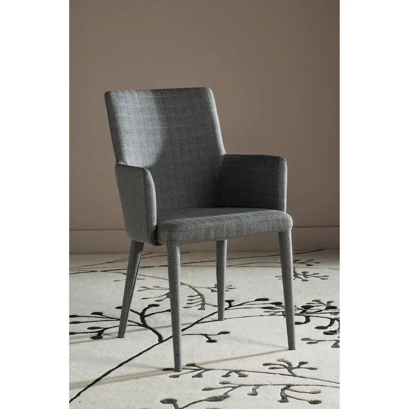 Mid - Century Dining Modern White Arm Chair - 23.6 W x 21.6 L x 35.5 H - 24Wx22Dx36H