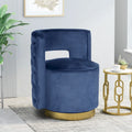 Cardan Modern Glam Round Open Back Velvet Swivel Club Chair - 26.25 L x 24.25 W x 28.50 H