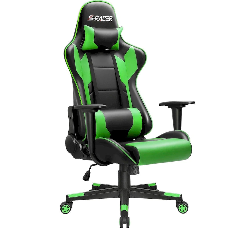 Ergonomic Faux Leather Adjustable Swivel Office Gaming Chair