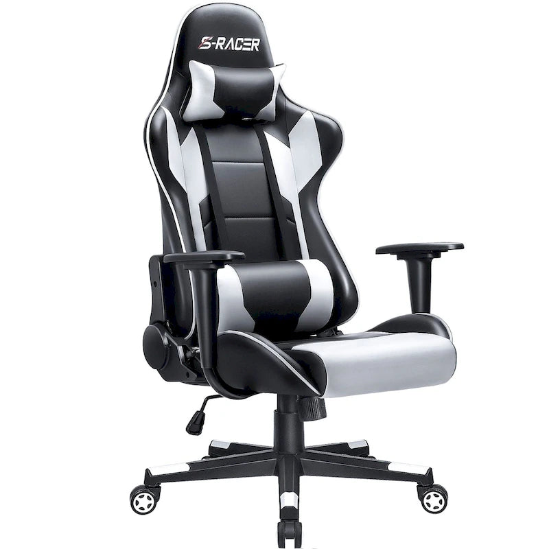 Ergonomic Faux Leather Adjustable Swivel Office Gaming Chair