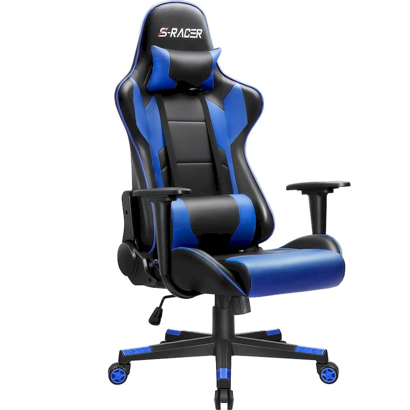 Ergonomic Faux Leather Adjustable Swivel Office Gaming Chair