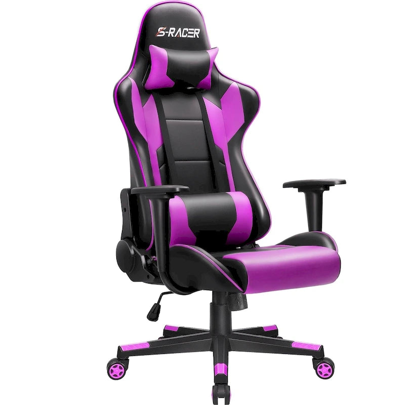 Ergonomic Faux Leather Adjustable Swivel Office Gaming Chair