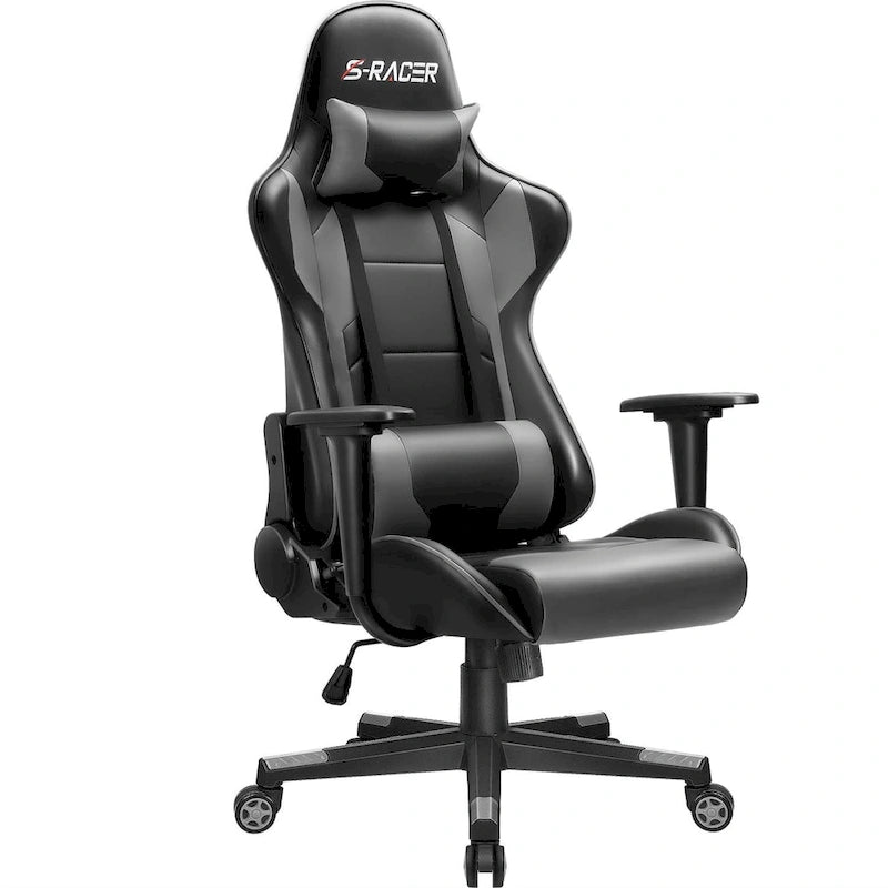 Ergonomic Faux Leather Adjustable Swivel Office Gaming Chair