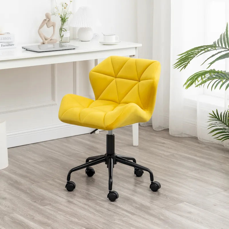 Diamond Tufted Adjustable Swivel Office Chair