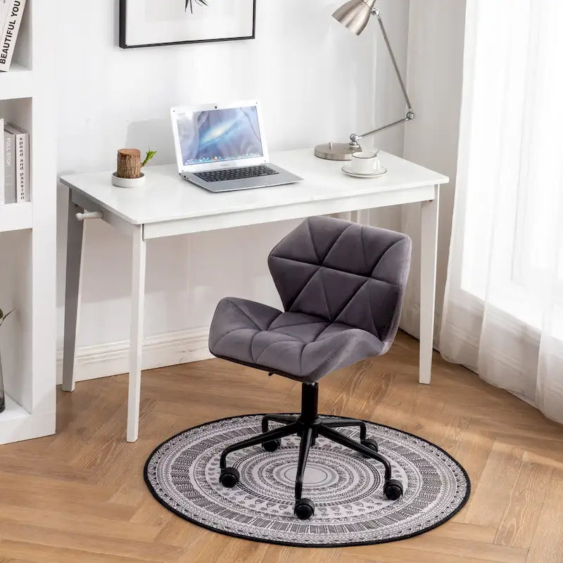 Diamond Tufted Adjustable Swivel Office Chair