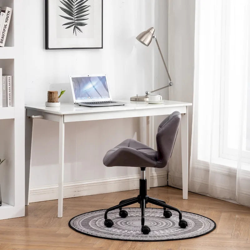 Diamond Tufted Adjustable Swivel Office Chair