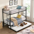 Twin Size Metal Bunk Bed with trundle, Twin Trundle Bed