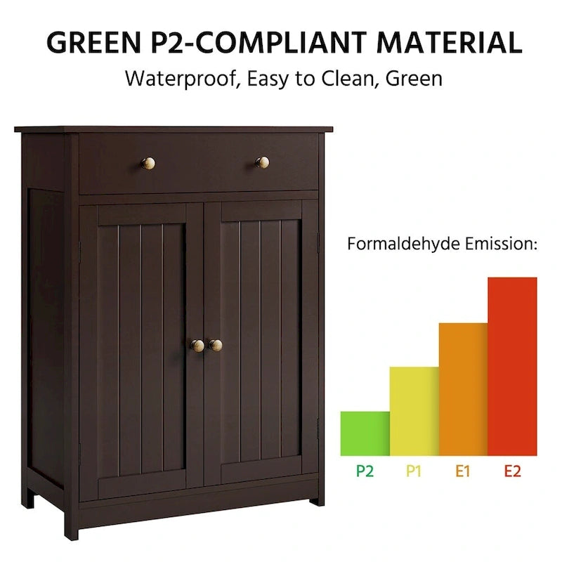 Free Standing Bathroom Cabinet with 1 Drawer 2 Doors